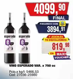 Maxiconsumo Esperado vino var. oferta