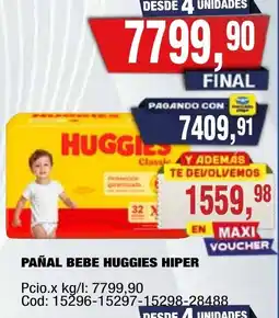 Maxiconsumo Huggies pañal bebe hiper oferta