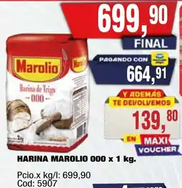 Maxiconsumo Marolio harina de trigo 000 oferta