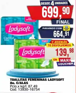 Maxiconsumo Ladysoft toallitas femeninas oferta