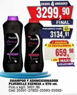 Maxiconsumo Plusbelle shampoo y adoncionador oferta