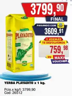 Maxiconsumo Playadito yerba oferta