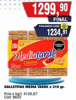 Maxiconsumo Lia galletitas media tarde clásicas oferta