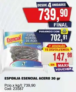 Maxiconsumo Esencial esponja inoxidable de acero oferta