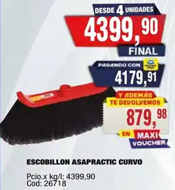Maxiconsumo Asapracitic escobillon curvo oferta