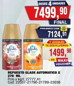 Maxiconsumo Glade repuesto automatico x oferta