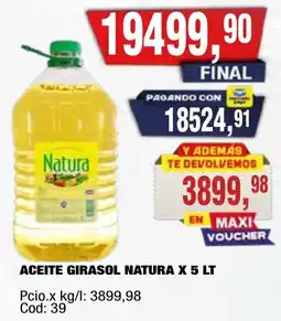 Maxiconsumo Natura aceite girasol oferta