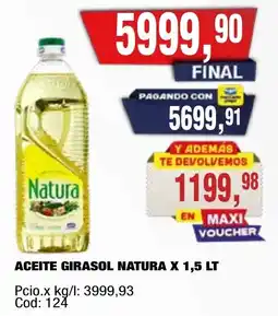 Maxiconsumo Natura aceite girasol oferta