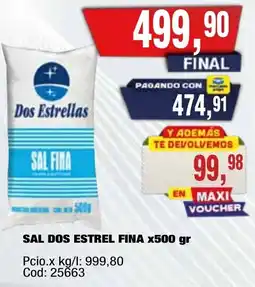 Maxiconsumo Dos Estrellas sal fina oferta