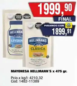 Maxiconsumo Hellmann's mayonesa oferta