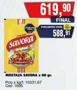 Maxiconsumo Savora mostaza original oferta