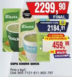 Maxiconsumo Knorr sopa quick oferta