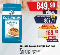 Maxiconsumo Dos anclas sal fina oferta