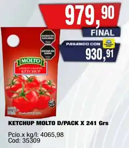 Maxiconsumo Molto ketchup oferta