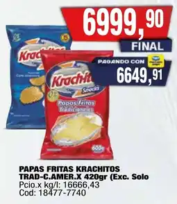Maxiconsumo Krachitos papas fritas tradicionales oferta