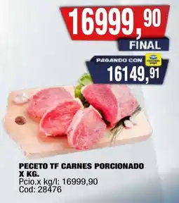 Maxiconsumo Peceto tf carnes porcionado oferta