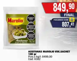 Maxiconsumo Marolio aceitunas verdes en salmuera oferta