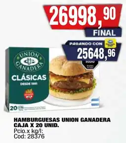 Maxiconsumo Union ganadera hamburguesas clasicas oferta