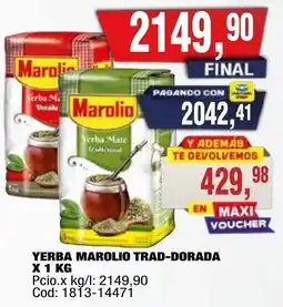 Maxiconsumo Marolio yerba mate tradicional oferta