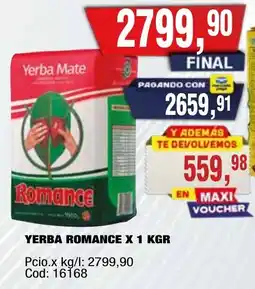 Maxiconsumo Romance yerba mate oferta