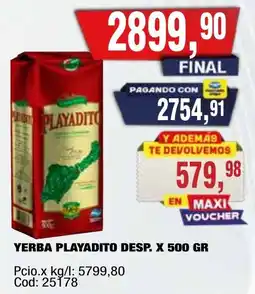 Maxiconsumo Playadito yerba mate oferta