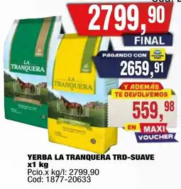 Maxiconsumo La tranquera yerba trd-suave oferta