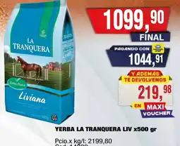 Maxiconsumo La tranquera yerba liviana oferta