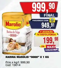 Maxiconsumo Marolio harina de trigo 0000 oferta