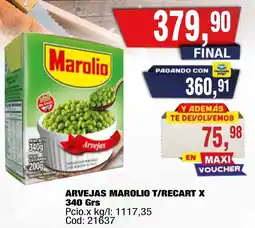 Maxiconsumo Marolio arvejas oferta