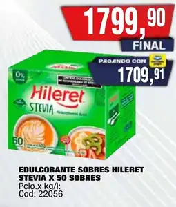 Maxiconsumo Hileret edulcorante sobres stevia oferta