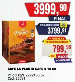 Maxiconsumo La planta café oferta