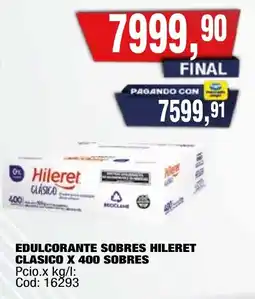 Maxiconsumo Hileret edulcorante sobres clasico oferta