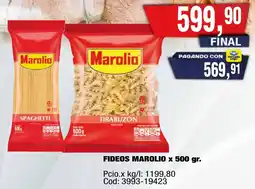 Maxiconsumo Marolio fideos oferta