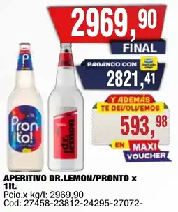 Maxiconsumo Dr. lemon/pronto aperitivo oferta