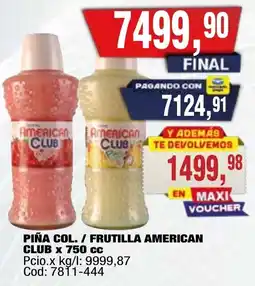 Maxiconsumo American club piña col / frutilla american oferta