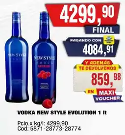 Maxiconsumo New style vodka evolution oferta