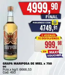 Maxiconsumo MariPOSA grapa de miel oferta