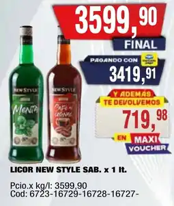 Maxiconsumo New style licor oferta