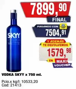 Maxiconsumo Skyy vodka oferta