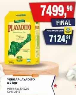 Maxiconsumo Playadito yerba mate oferta