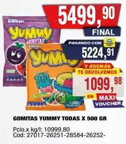Maxiconsumo Billiken gomitas yummy todas oferta