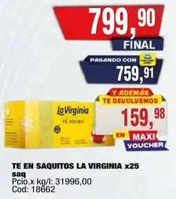 Maxiconsumo La virginia te negro oferta