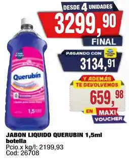Maxiconsumo Querubín jabón líquido oferta