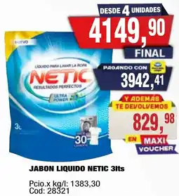 Maxiconsumo Netic jabon liquido oferta