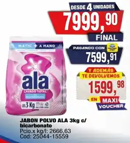 Maxiconsumo Ala jabon polvo lavado total bicarbonato oferta