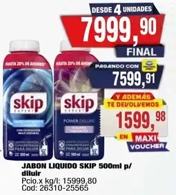 Maxiconsumo Skip jabon liquido oferta