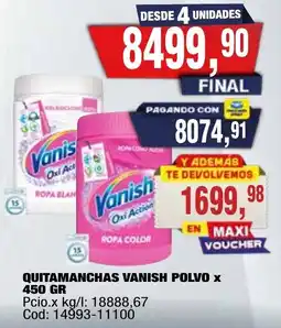 Maxiconsumo Vanish quitamanchas polvo oferta