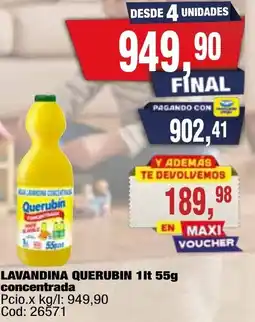 Maxiconsumo Querubin lavandina concentrada oferta
