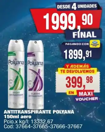 Polyana antitranspirante