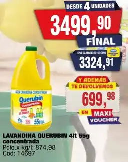 Maxiconsumo Querubin lavandina concentrada oferta